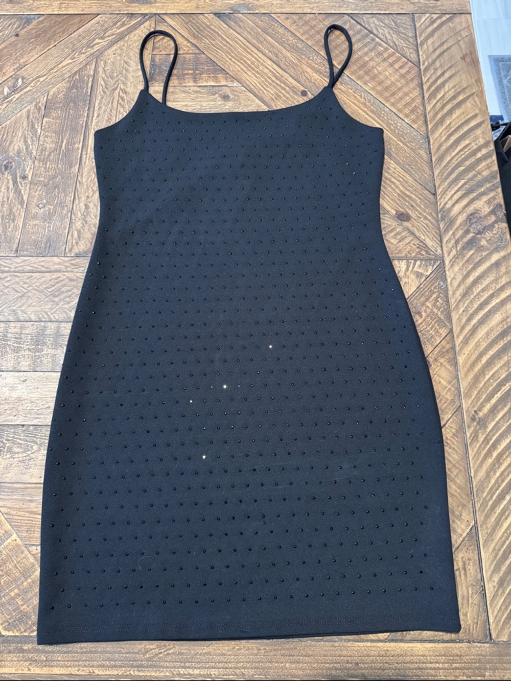 Windsor Black Beaded Mini Slip Dress